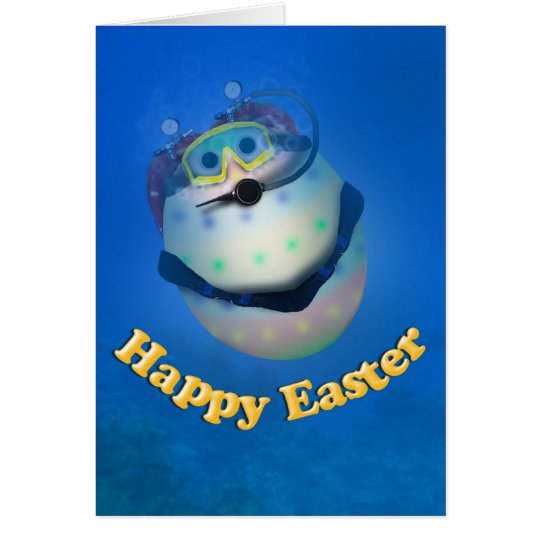 Scuba Diving Easter Egg Downunder Card