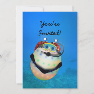 Scuba Diving Easter Egg Invitation