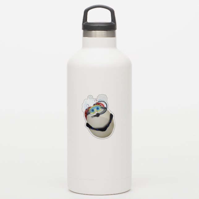SCUBA Diving Egg Sticker (Waterbottle)