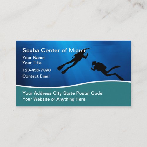 Scuba Diving Equipment Services Business Cards