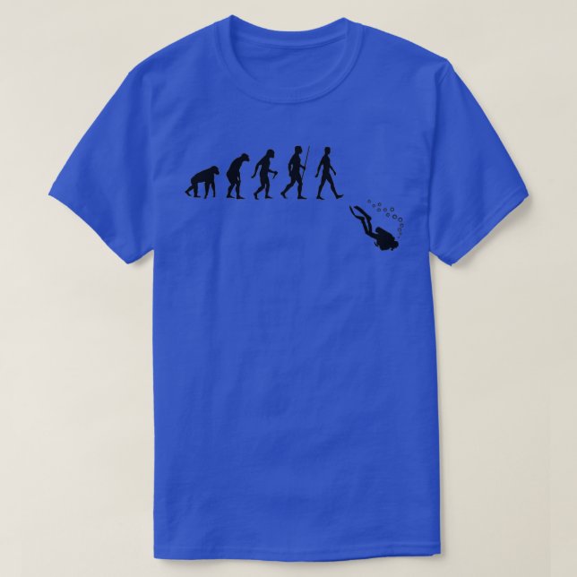 Scuba Diving Evolution 4 T-Shirt (Design Front)
