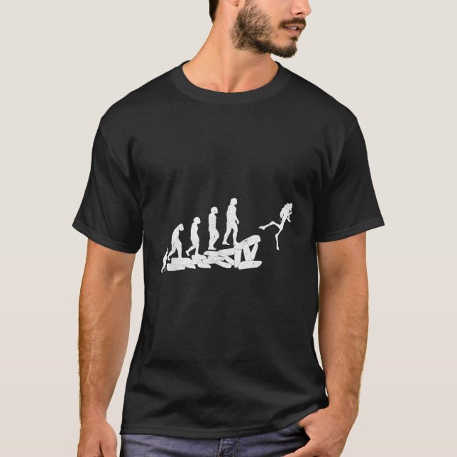 Scuba Diving Evolution Dive Scuba Diver T-Shirt (Front)