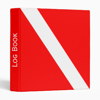 Scuba Diving Flag 3 Ring Binder