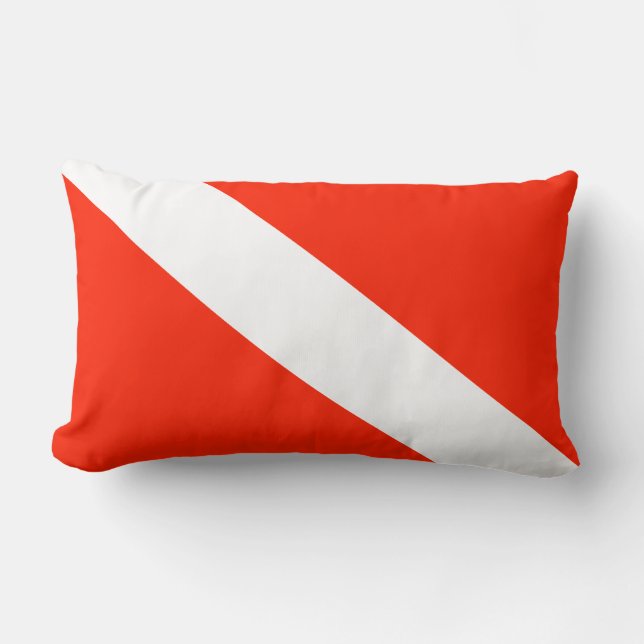 Scuba Diving Flag Lumbar Pillow (Front)