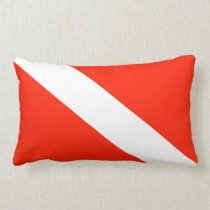 Scuba Diving Flag Lumbar Pillow Scuba Diving Flag Lumbar Pillow