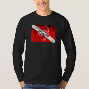 Scuba Diving Flag Snorkel Dive Mask Scuba Diver Sn T-Shirt