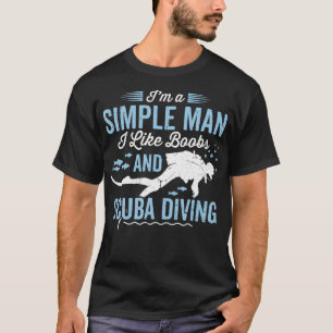 Scuba Diving for Men Dad Hus Funny Scuba Diver T-Shirt