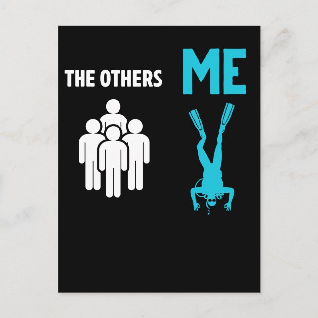 Scuba Diving Funny Diver Postcard (Front)