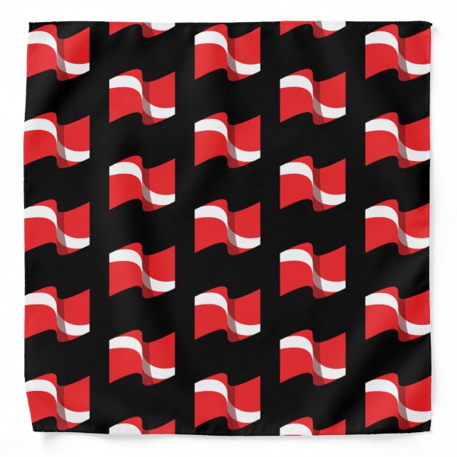 Scuba Diving Gift - Diver Down Flag - Scuba Diver Bandana (Front)