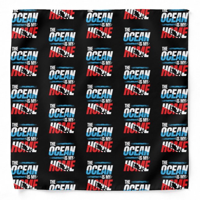 Scuba Diving Gifts - Diver Down Flag Scuba Diving Bandana (Front)