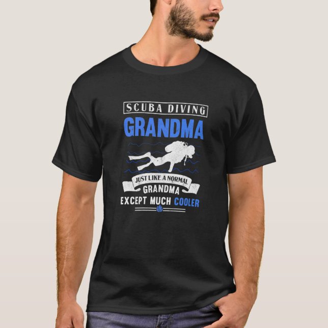 Scuba Diving Grandma Dive Grandmother Underwater S T-Shirt (Front)