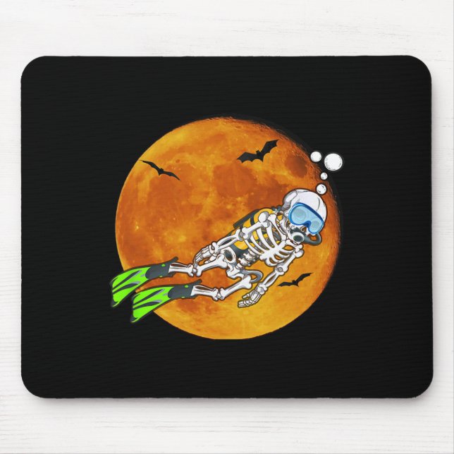 Scuba Diving Halloween Scuba Diver  Mouse Pad (Front)