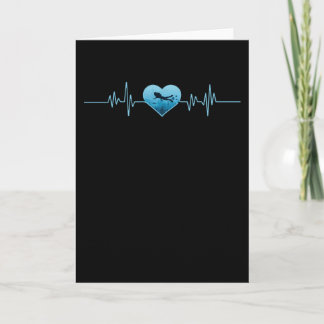 Scuba Diving Heart Beat Card