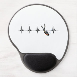 SCUBA Diving Heartbeat Gel Mouse Pad