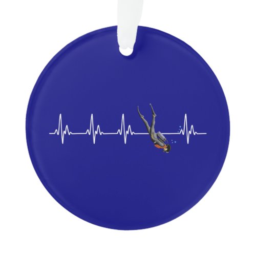 SCUBA Diving Heartbeat Ornament