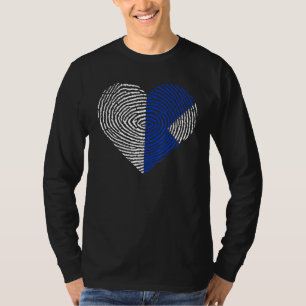 Scuba Diving Humor Diver Down Blue Flag Heart Fing T-Shirt