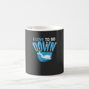 Scuba Diving - I Love To Go Down Coffee Mug