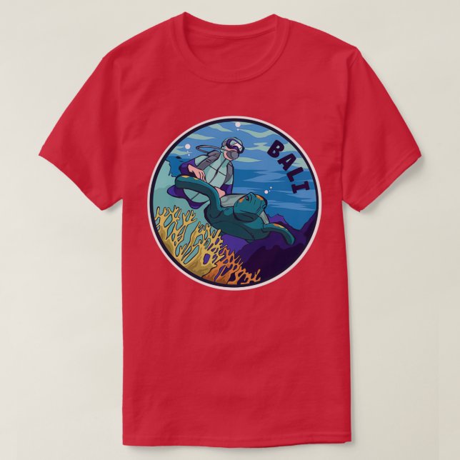 Scuba Diving In Bali T-Shirt (Design Front)