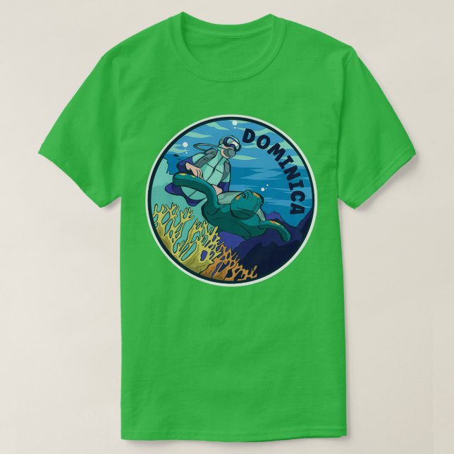 Scuba Diving In Dominica T-Shirt (Design Front)