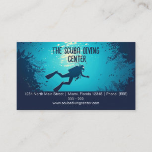 Scuba Diving Instructor Snorkeling Water Sports  Business Card