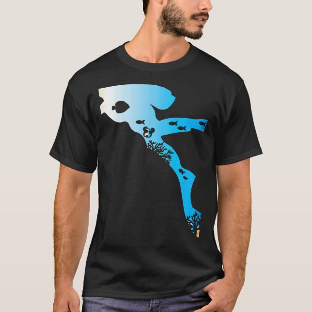 Scuba Diving Marine Diver Aquatic Ocean Dive Reefs T-Shirt (Front)