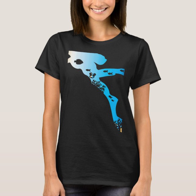 Scuba Diving Marine Diver Aquatic Ocean Dive Reefs T-Shirt (Front)
