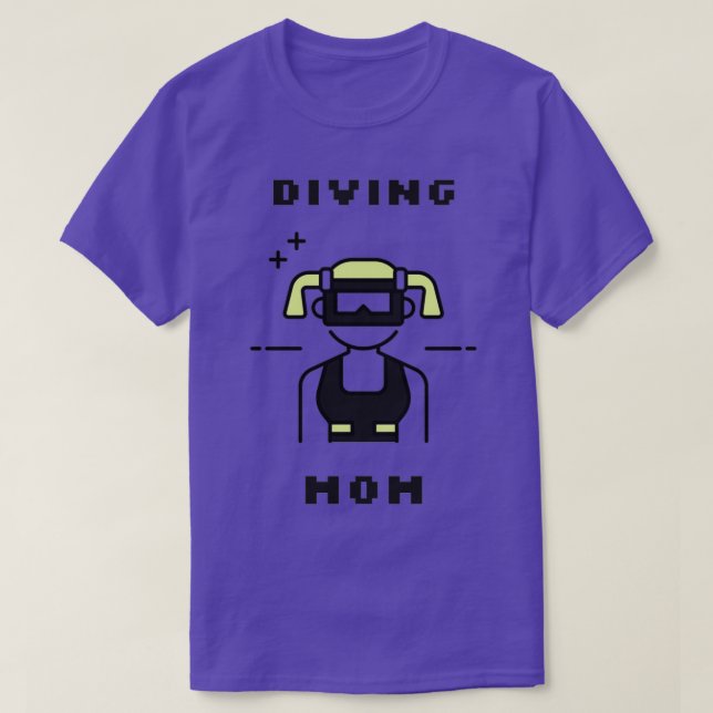 Scuba Diving Mom T-Shirt (Design Front)