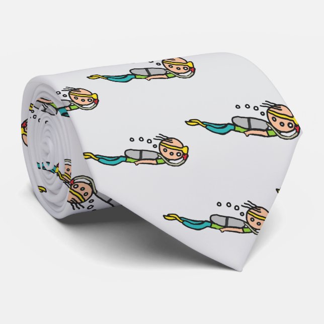 Scuba Diving Neck Tie (Rolled)