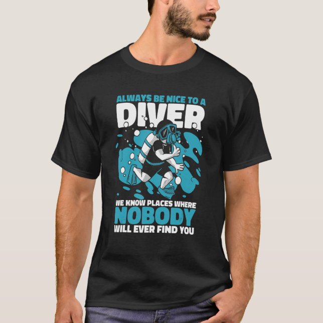 Scuba Diving Ocean Diver T-Shirt (Front)