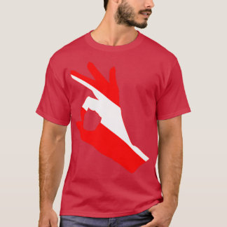 Scuba Diving OK sign in Divers Down Flag colors T-Shirt