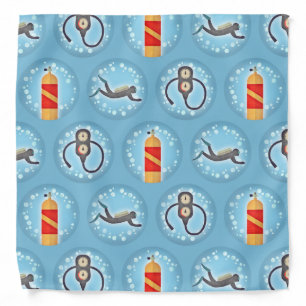 Scuba Diving Pattern - Cute Scuba Theme Bandana