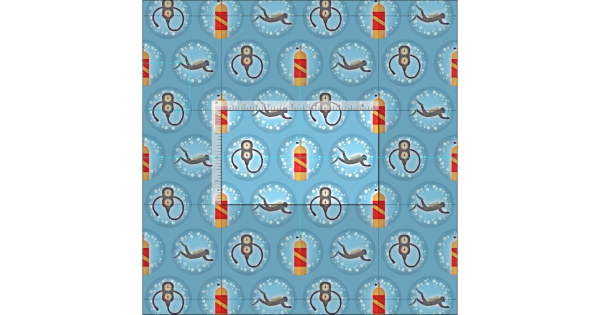 Scuba Diving Pattern Cute Scuba Theme Fabric Zazzle