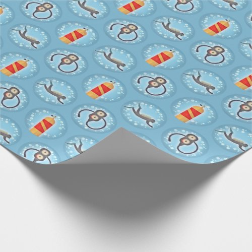 Scuba Diving Pattern _ Cute Scuba Theme Wrapping Paper