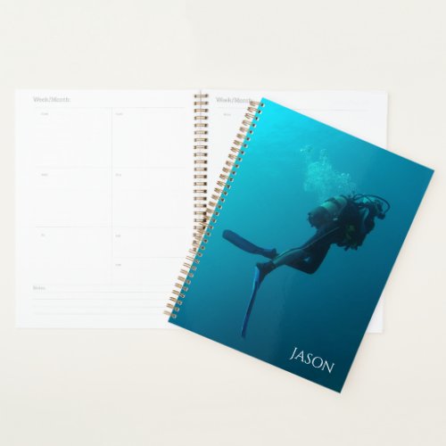 Scuba Diving Personalized Dive Undated Calendar Planner