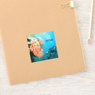 Scuba Diving Personalized Sticker