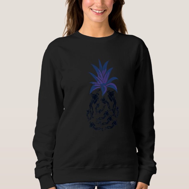 Scuba Diving Pineapple Graphic for Scuba Divers Di Sweatshirt (Front)