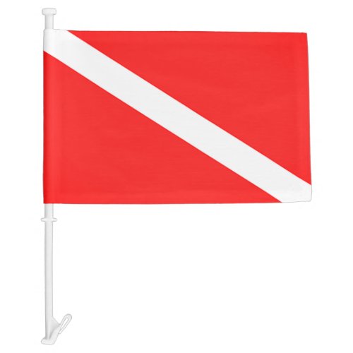 SCUBA DIVING RED FLAG DIVERS CAR FLAG
