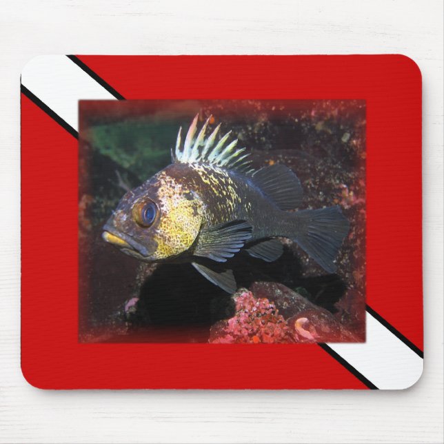 Scuba Diving Rockfish - Mousepad (Front)
