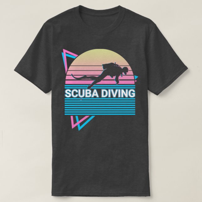 Scuba Diving Scuba Diver Retro T-Shirt (Design Front)