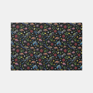 Scuba Diving Shop Divers Coral Sea Night Dive Rug