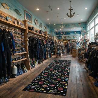 Scuba Diving Shop Divers Coral Sea Night Dive Runner