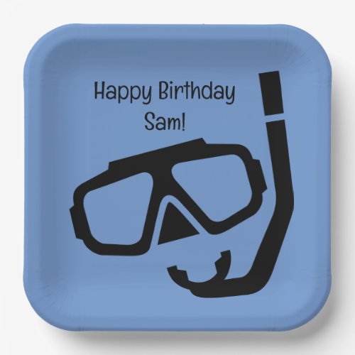Scuba Diving Snorkeling Birthday Party Paper Plates