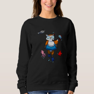 Scuba Diving Snorkeling Fox Chestnut Fishs Floats  Sweatshirt