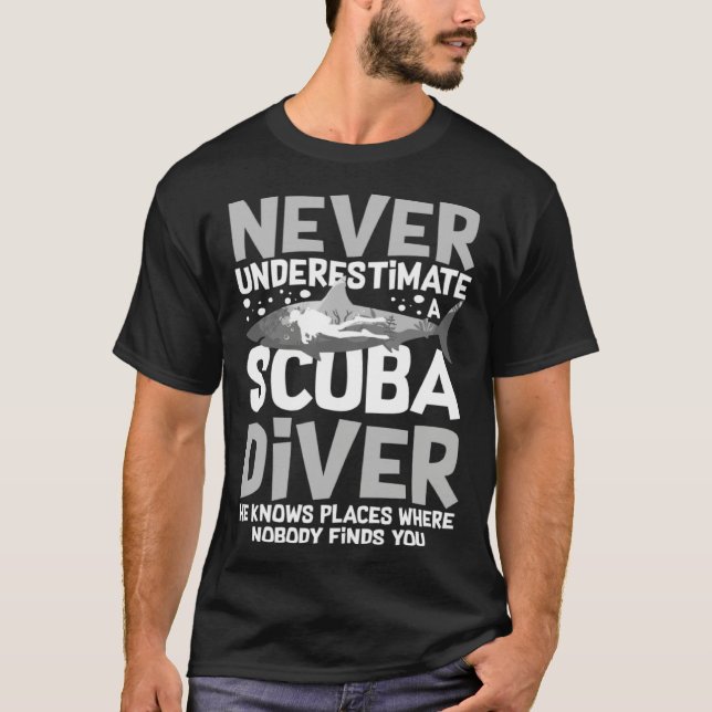 Scuba Diving Snorkeling Underwater Diving T-Shirt (Front)