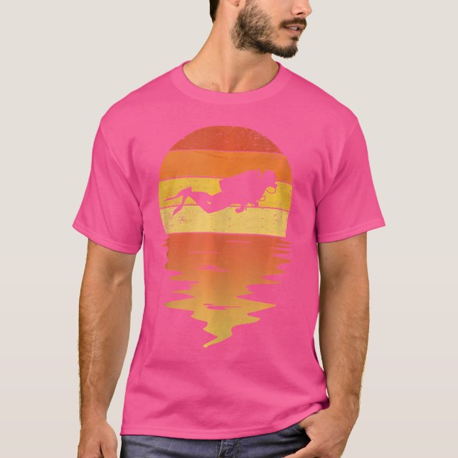Scuba Diving Sunset 70S Scuba Diving T-Shirt (Front)