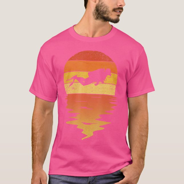 Scuba Diving Sunset 70S Scuba Diving T-Shirt (Front)