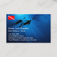 Scuba Diving Supplies And Classes Business Card at Zazzle