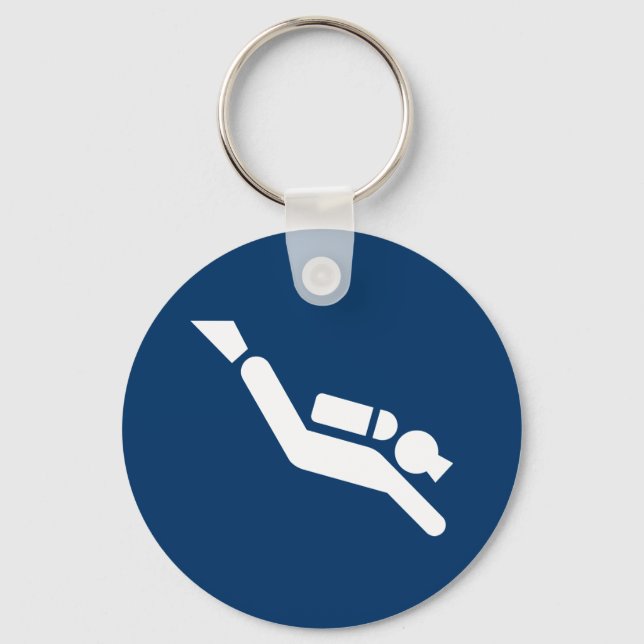 Scuba Diving Symbol Keychain (Front)