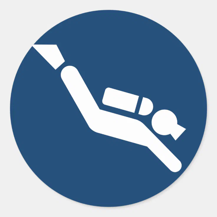 Scuba Diving Symbol Sticker Zazzle