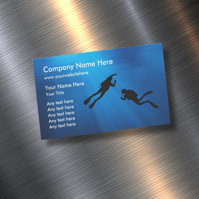 Scuba Diving Theme Business Card Magnet (Creator Uploaded)